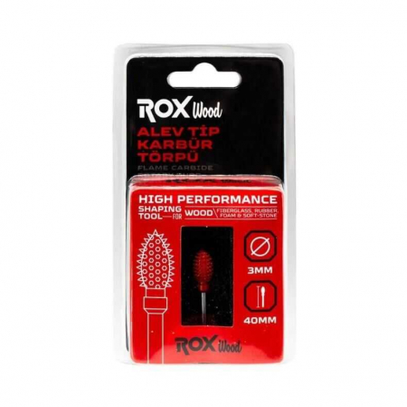 Raspel din carbura de tungsten de forma conica ROX Wood, 13xØ8.5 mm [4]