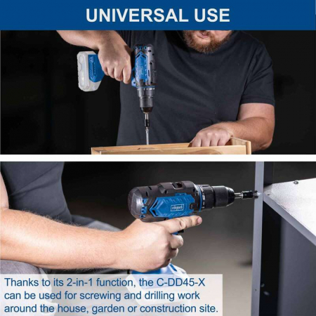 Masina de gaurit si insurubat fara acumulator C-DD45-X Scheppach 5909238900, 20 V, 1500 rpm [7]
