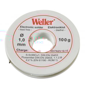 Fludor - Sarma de lipit EL 99/1-100 Weller T0054025199, Ø1 mm, 100 gr