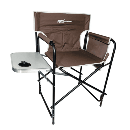 Scaune, mese si umbrele camping - Scaun pliabil pentru camping cu masuta laterala ROX Wood 153CAMP0318