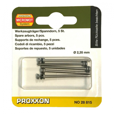 Accesorii polizoare drepte - Set ax de prindere Micromot Proxxon 28815, Ø2.35 mm, 5 bucati