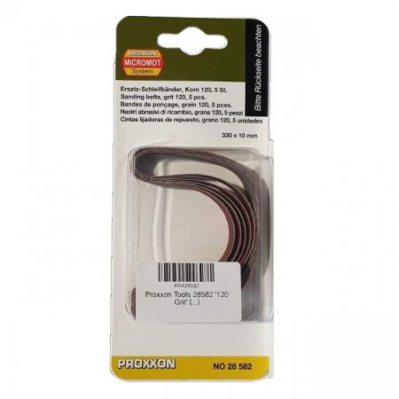 Set benzi de slefuire pentru BS/E si BS/A Micromot Proxxon 28582, 330x10 mm, granulatie 120, 5 bucati