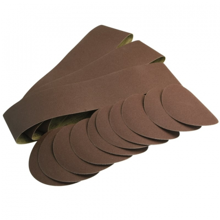 Accesorii de Slefuire - Set benzi si discuri abrazive Scheppach 7903302601, 12 piese