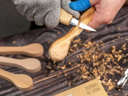 Set blocuri din lemn pentru modelat lingurite Beavercraft BB3, 4 piese [3]