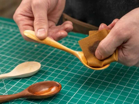 Set blocuri din lemn pentru modelat lingurite Beavercraft BB3, 4 piese [5]