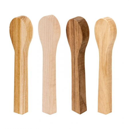 Materiale pentru Sculptura in Lemn - Set blocuri din lemn pentru modelat lingurite Beavercraft BB3, 4 piese