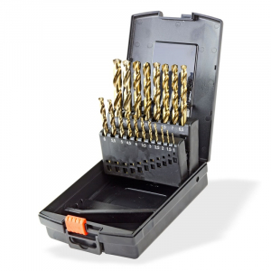 Burghie - Set burghie HSS pentru metal acoperite cu cobalt Dema 18488, Ø1-10 mm, 19 piese