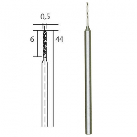 Set burghie HSS pentru metal, plastic si lemn Proxxon 28864, Ø0.5 mm, 3 bucati [4]