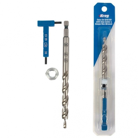 Set burghiu, inel si cheie imbus pentru gaurire la unghi in lemn Kreg KPHA308-INT, 3 piese [7]