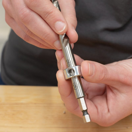 Set burghiu, inel si cheie imbus pentru gaurire la unghi in lemn Kreg KPHA540, 3 piese [4]