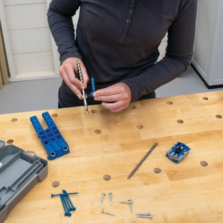 Set burghiu, inel si cheie imbus pentru gaurire la unghi in lemn Kreg KPHA540, 3 piese [6]