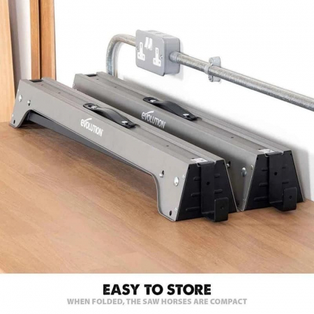 Set capre din otel Evolution 005-0003A, 825x465x742 mm, 2 bucati [2]