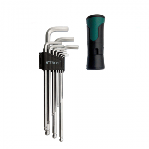Imbusuri - Set chei imbus Hex Troy 26202, Ø1.5-10 mm, cap rotund, 11 piese