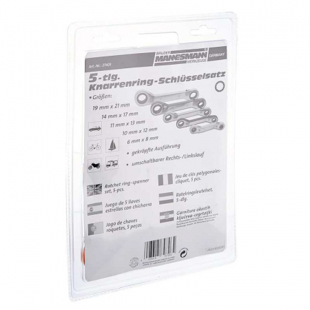 Set chei inelare cu clichet Mannesmann 27405, 5 piese [3]