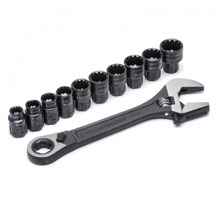 Set cheie reglabila cu clichet si capete tubulare 3 in 1 Crescent CPTAW8, 11 piese [2]