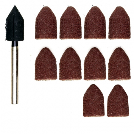 Set cilindri conici de slefuire Proxxon 28987, Ø9 mm, granulatie K120, 11 piese [1]