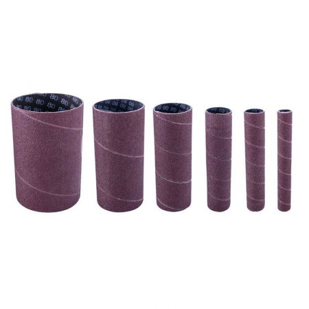 Accesorii de Slefuire - Set cilindri de slefuire pentru masini de slefuit cu ax Scheppach 7903400708, Ø13-76 mm, granulatie K120, 6 piese