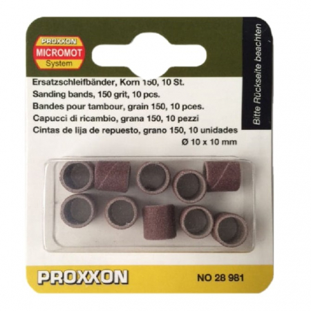 Set cilindri de slefuire Proxxon 28981, Ø10 mm, granulatie K150, 10 bucati
