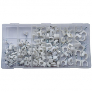 Accesorii Auto - Set cleme cu cui pentru cabluri Vintec 74511, Ø5-12 mm, 130 piese