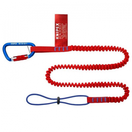 Set corzi de siguranta pentru scule si carabiniere Knipex 00 50 04 T BK, 1.5 Kg, 5 bucati [2]
