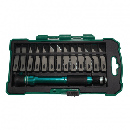 Set cutter tip bisturiu cu capete interschimbabile Troy 21604, 14 piese [1]