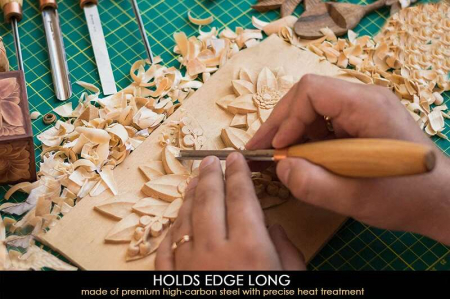 Set dalti in forma de U pentru sculptura in lemn Beavercraft SC01, 6 piese [4]