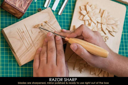 Set dalti in forma de U pentru sculptura in lemn Beavercraft SC01, 6 piese [5]