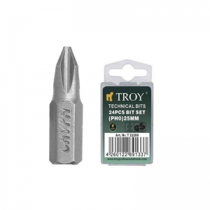 Set Biti - Set de biti Troy 22200, PH0, 25 mm, 24 bucati