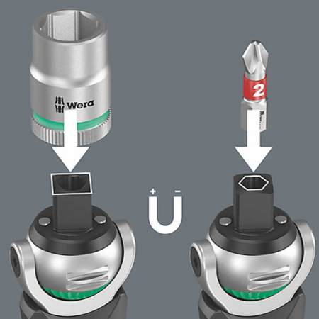 Set de biti si surubelnita cu clichet 12 in 1 Zyklop Pocket Wera 05004280001 [5]