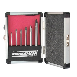 Dispozitive de Taiat si Manipulat Sticla - Set de burghie pentru sticla Mannesmann 54806, 3-10 mm, 6 piese