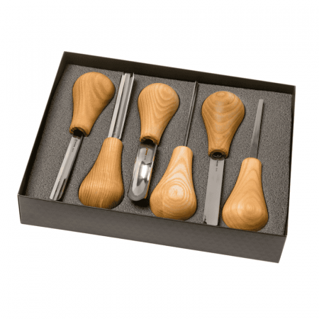 Set de dalti pentru sculptura in lemn cu maner modelat pentru palma BeaverCraft SC05, 6 piese [2]