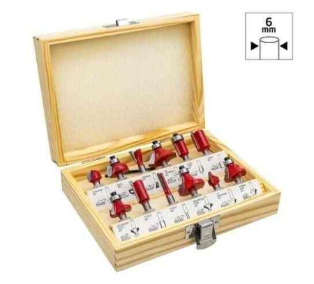 Set de freze pentru lemn ROX Wood 153ROX0309, Ø6 mm, 12 piese [1]