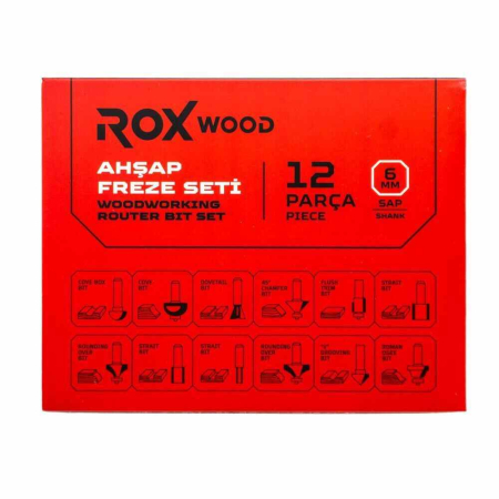 Set de freze pentru lemn ROX Wood 153ROX0309, Ø6 mm, 12 piese [6]