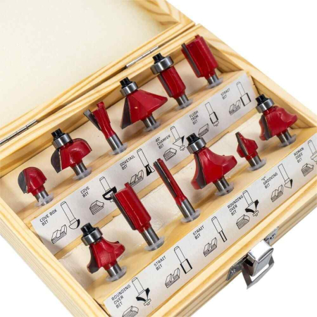Set de freze pentru lemn ROX Wood 153ROX0309, Ø6 mm, 12 piese [2]