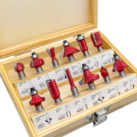 Set de freze pentru lemn ROX Wood 153ROX0310, Ø8 mm, 12 piese [2]