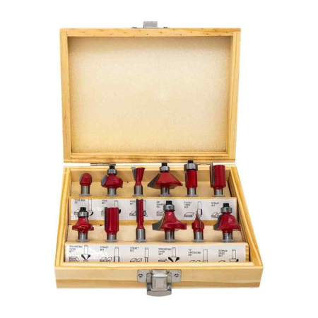 Freze Lemn - Set de freze pentru lemn ROX Wood 153ROX0310, Ø8 mm, 12 piese