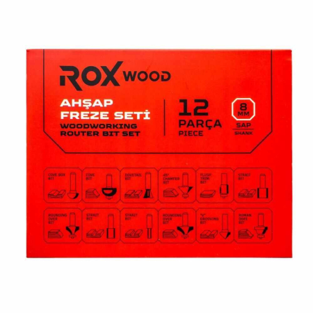 Set de freze pentru lemn ROX Wood 153ROX0310, Ø8 mm, 12 piese [5]