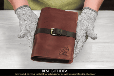 Set de sculptura in lemn BeaverCraft S15X, 5 piese, plus husa din piele [6]