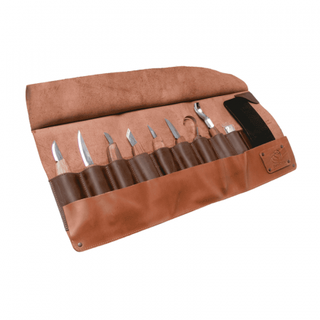 Set de sculptura in lemn BeaverCraft S18X, 10 piese, plus husa din piele [4]