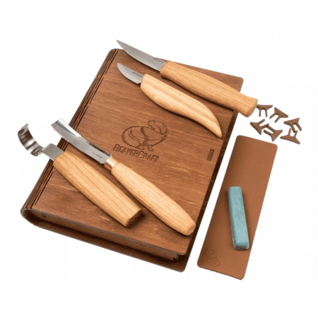Set de sculptura in lemn, in cutie BeaverCraft S43book, 6 piese [3]