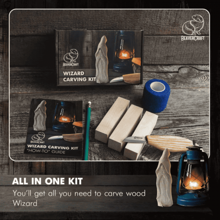 Set de sculptura vrajitor BeaverCraft DIY03, 5 piese [2]