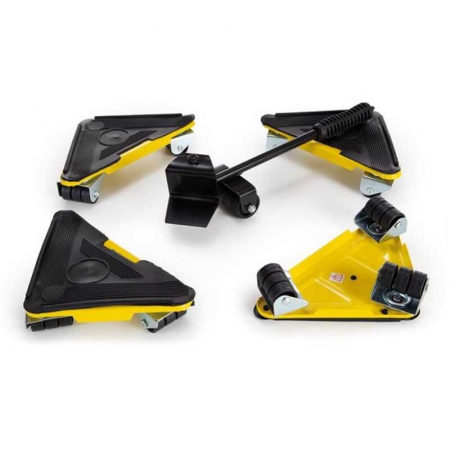 Chinga & Suport Mobila - Set de suporti pentru transportat si ridicat mobila Toolland QT107, 100 Kg