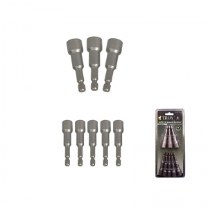 Adaptoare Pentru Biti - Set biti tubulari cu cap magnetic Troy 26133, 8 piese