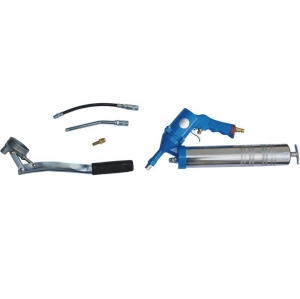 Decalimetru Pneumatic si Manual - Set pompa de gresat manuala sau pneumatica Gude 40053, 5 piese