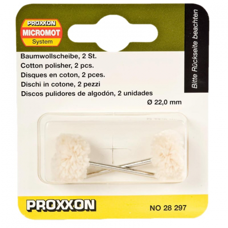 Accesorii polizoare drepte - Set perii din bumbac, lustruire metal Proxxon 28297, 2 bucati