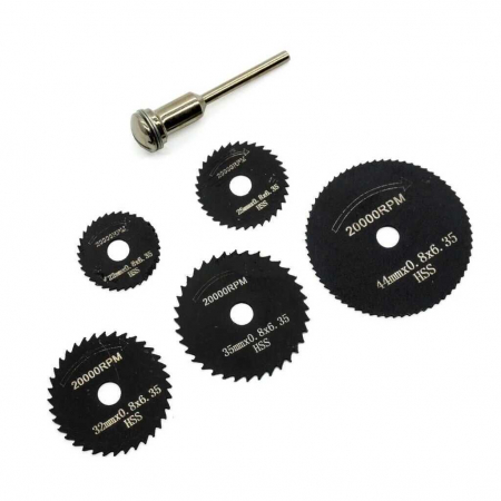 Accesorii polizoare drepte - Set discuri HSS pentru masini de gravat ROX Wood 153ROX0088, 6 piese