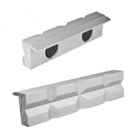 Menghina de banc – tamplarie si alte domenii - Set falci prismatice magnetice pentru menghine PB 125 Dema 19974, 125 mm