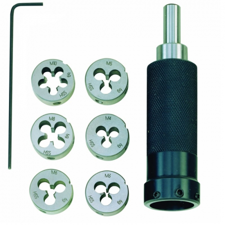 Set filiere si suport Micromot Proxxon 24082, M3-M10, 7 piese [2]