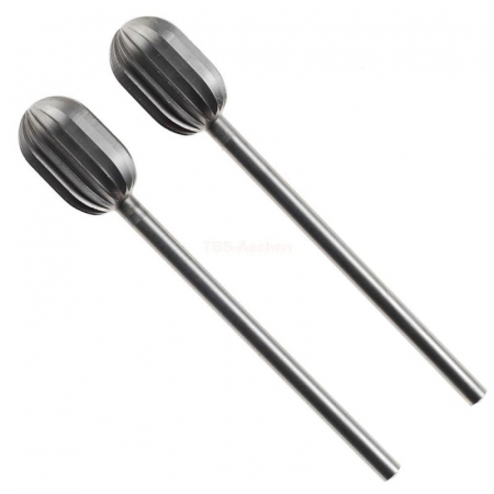 Set freze din otel-wolfram-vanadiu de forma cilindrica rotunjita Micromot Proxxon 28726, Ø8 mm, 2 bucati [2]