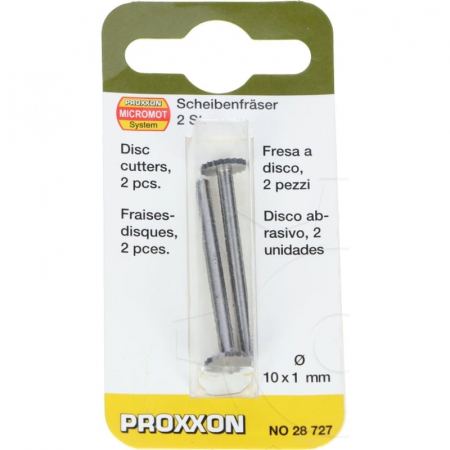 Set freze din otel-wolfram-vanadiu in forma de disc Micromot Proxxon 28727, Ø10 mm, 2 bucati